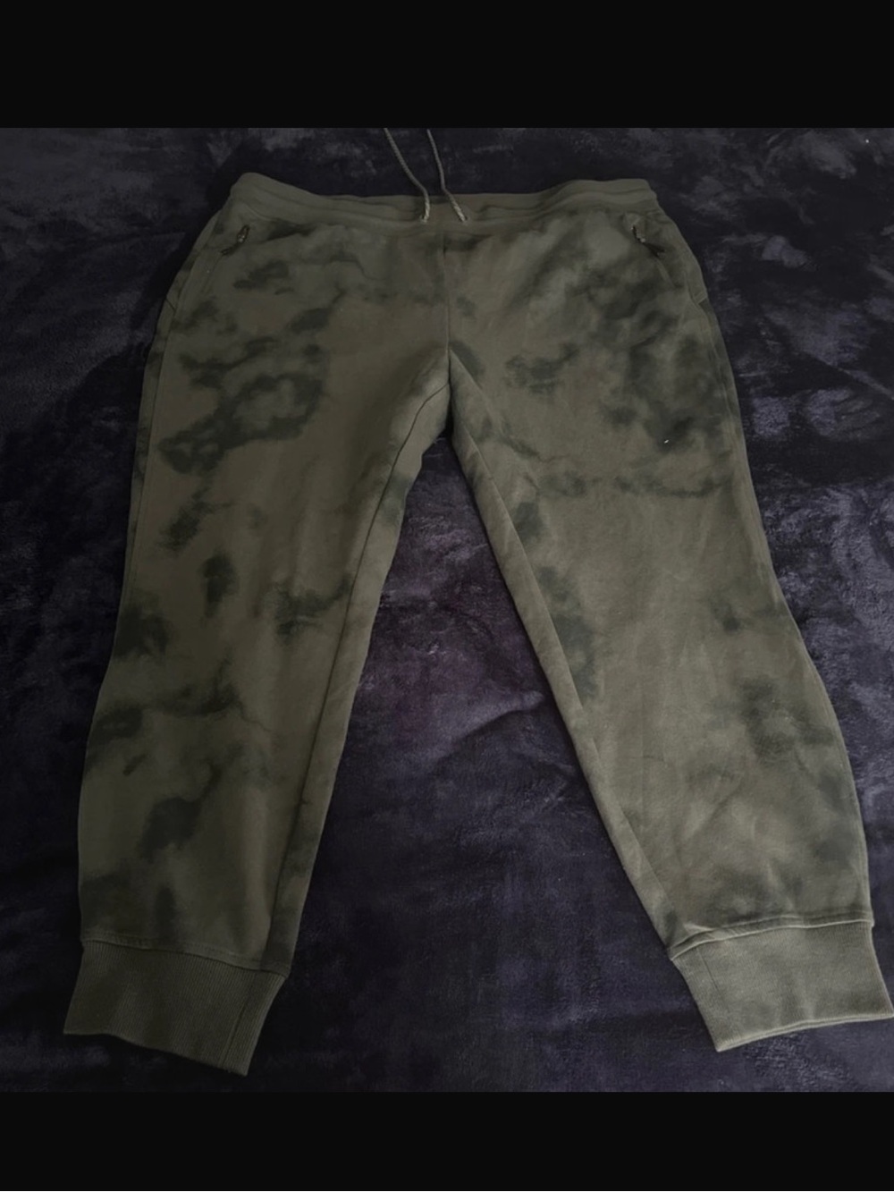 Olive Tie-Dye Sweatpants - Casual Jogger